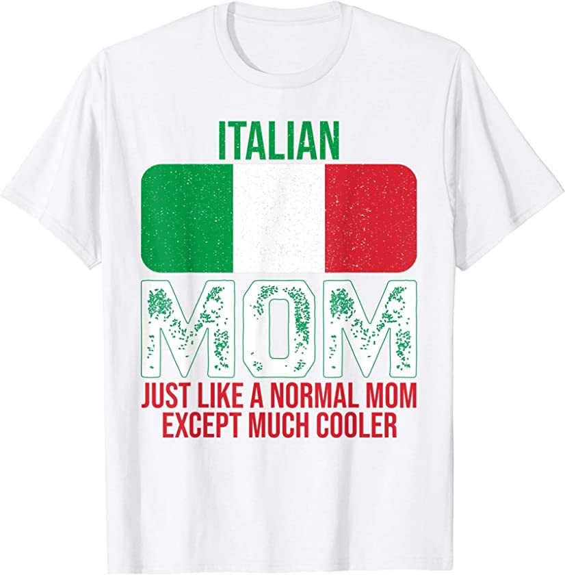 Vintage Italian Mom Italy Flag Design For Mother’s Day T-Shirt