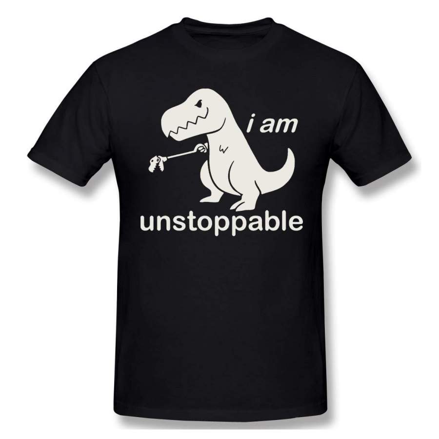 Unstoppable T-Rex Men’s Short Sleeve T-Shirt Fashion Confortable