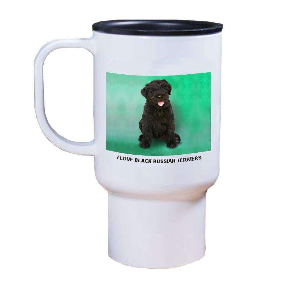 Black Russian Terrier Puppy Dog Travel Mug