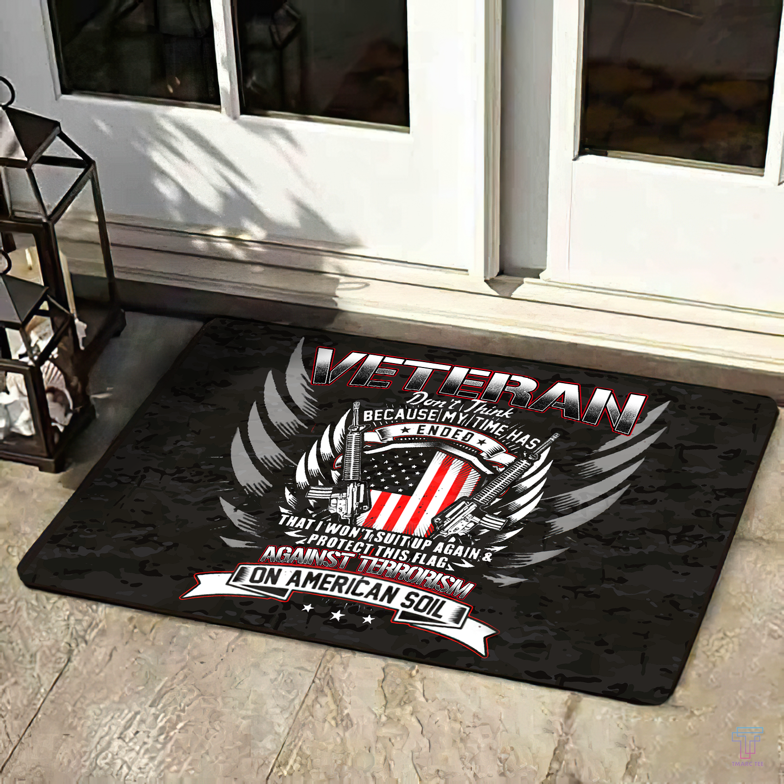 Us Veteran Doormat 3D Printed