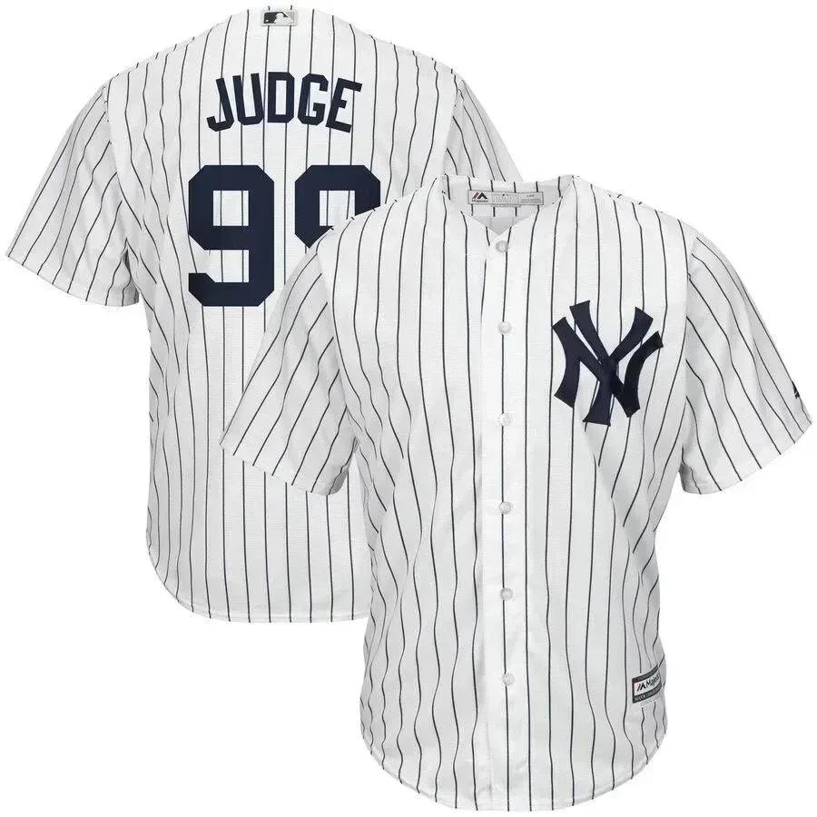 Aaron Judge New York Yankees Home Cool Base Player Jersey – White Navy