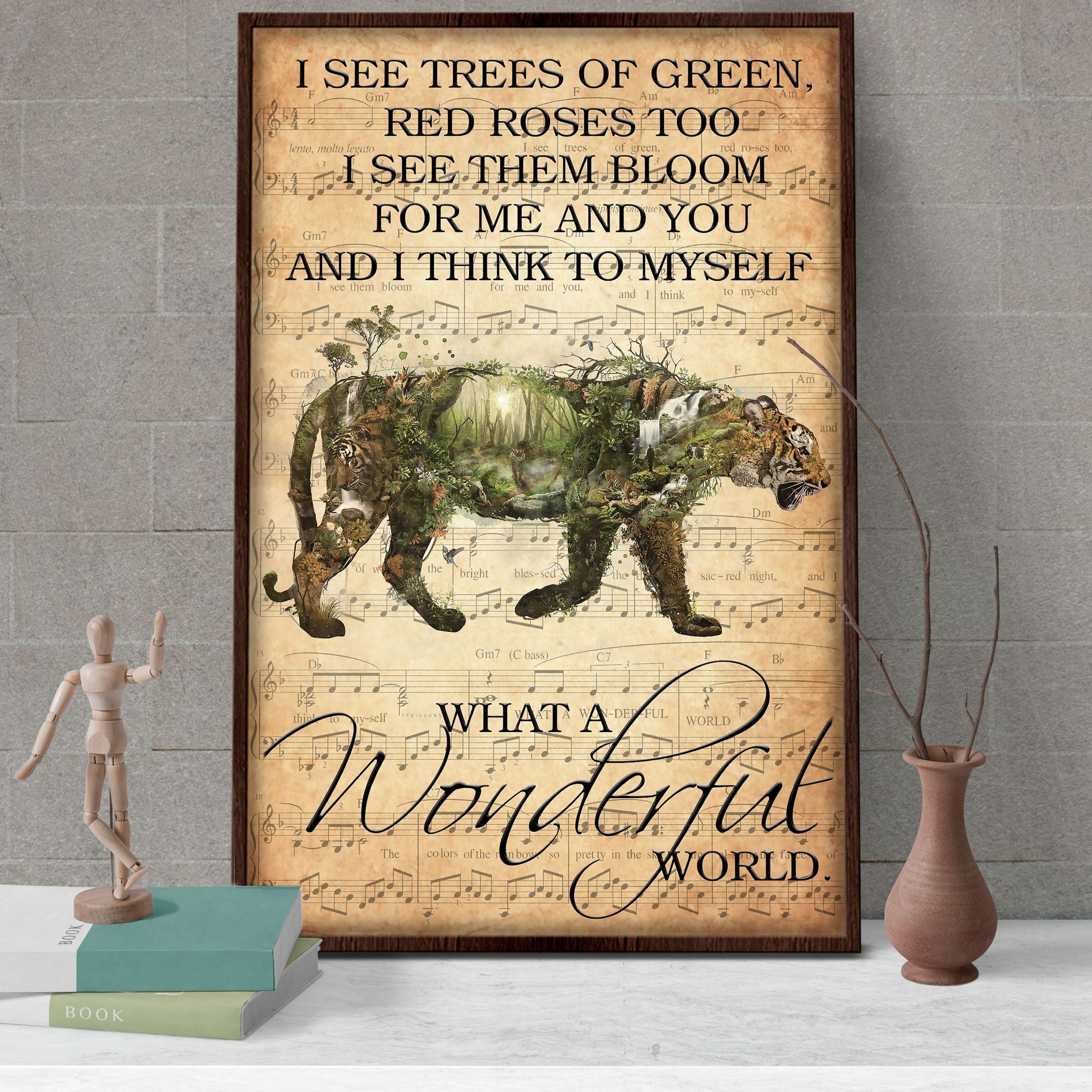 B1005 I See Trees Of Green Tiger Poster & Canvas