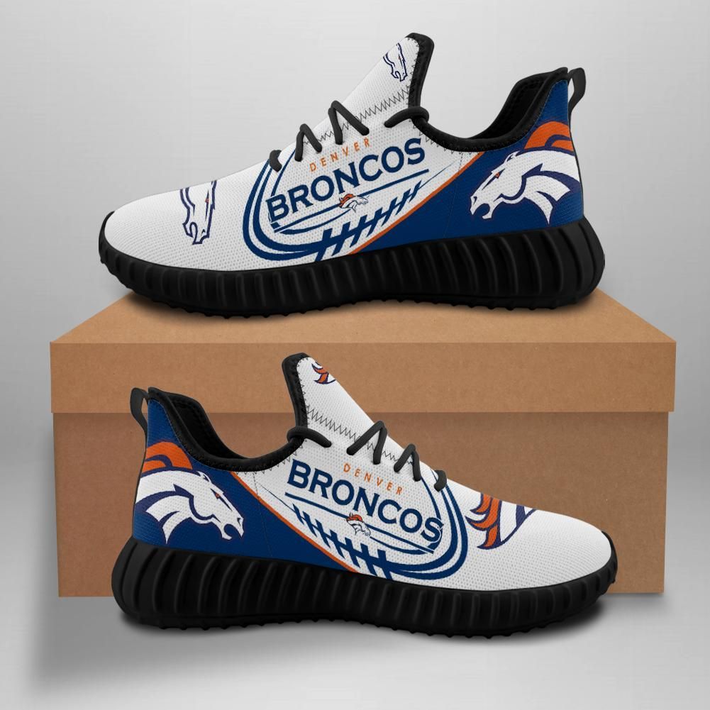 Denver Broncos Custom Shoes Sport Sneakers Denver Broncos Yeezy Boost