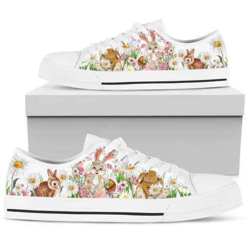 Rabbit Flower Low Top Shoes