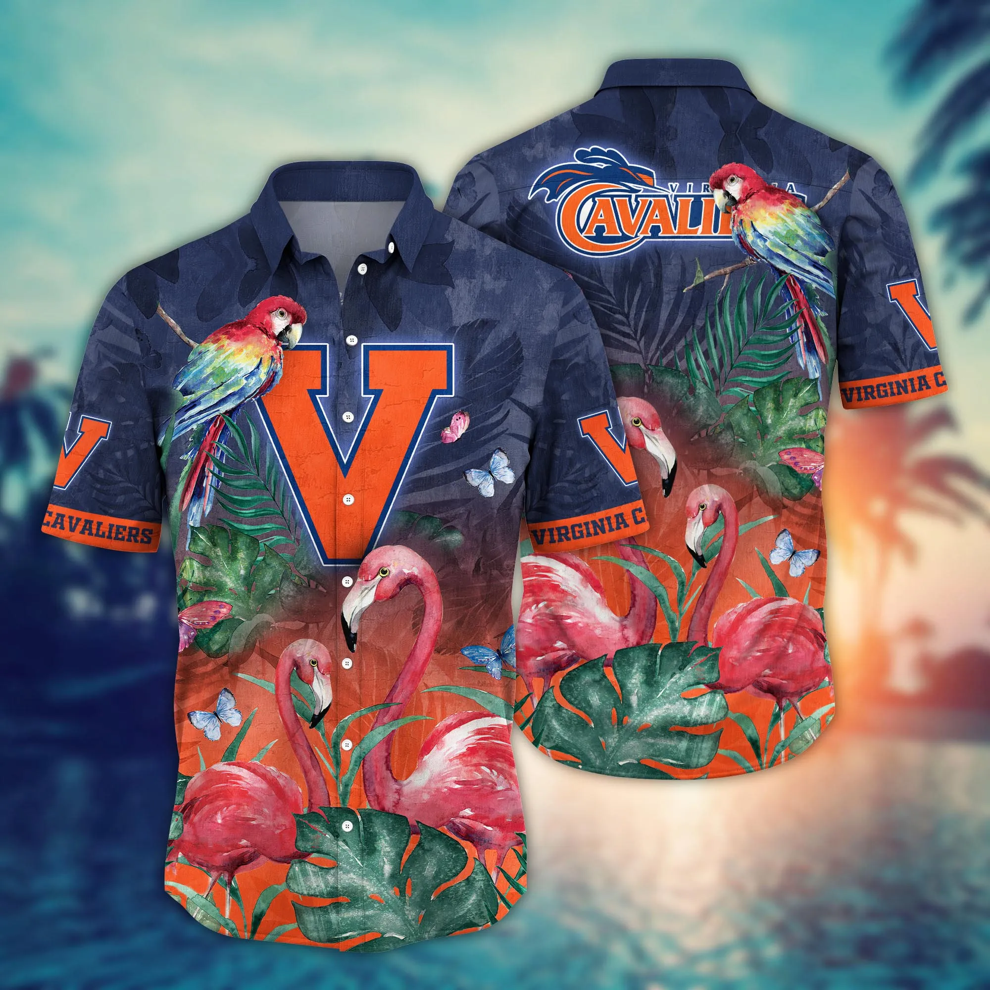 Virginia Cavaliers NCCA Hawaiian Shirt Air Conditioning Aloha Shirt