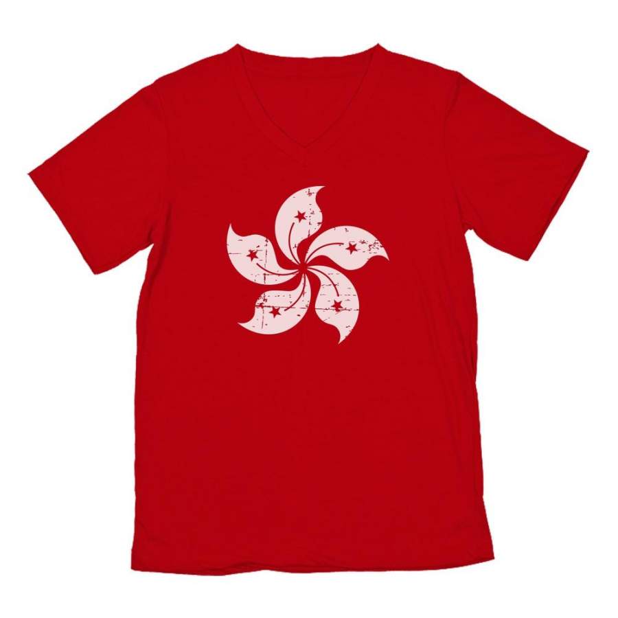 Vintage Hong Kong Flag V-Neck T-Shirt