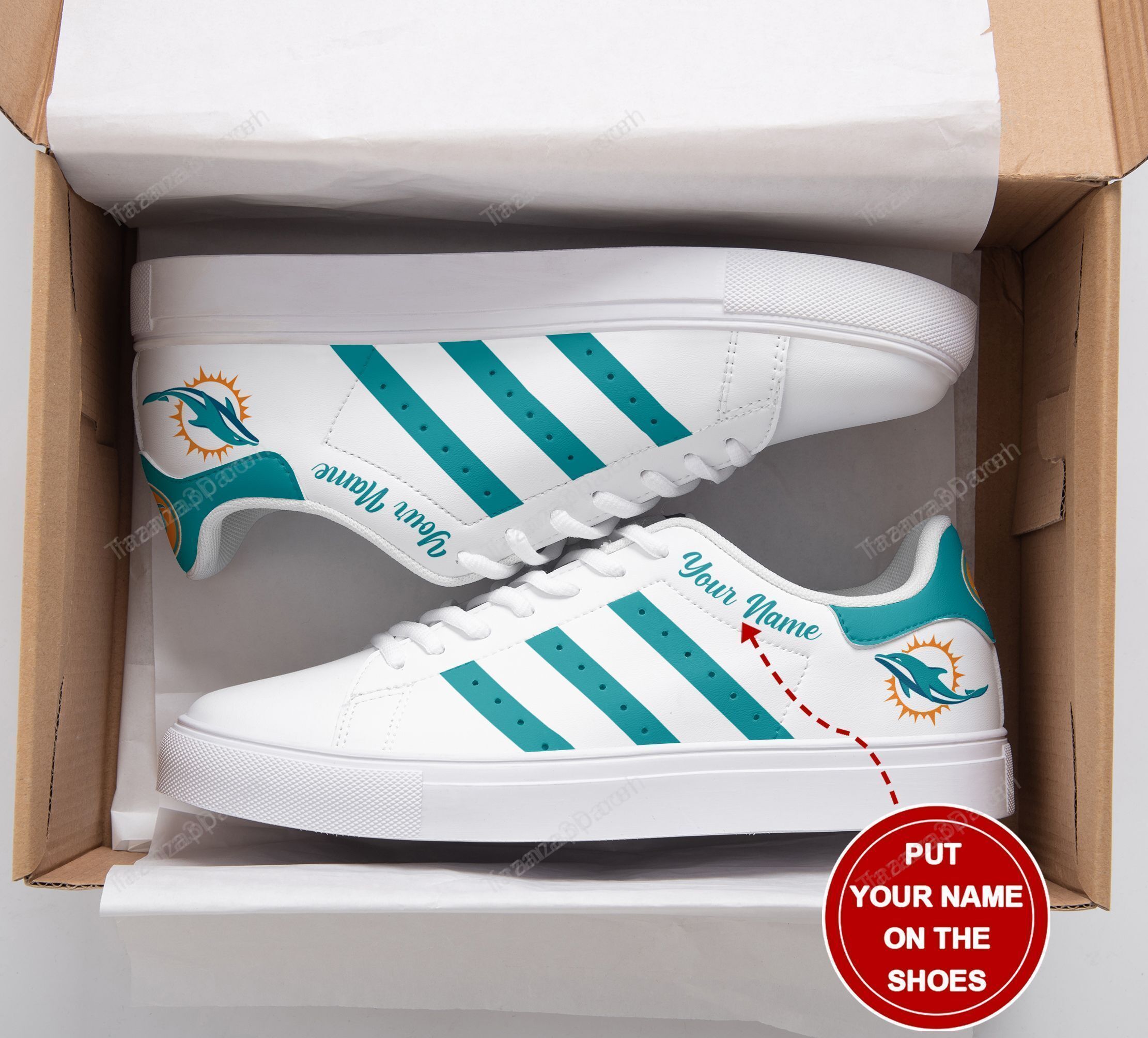 Miami Dolphins Personalized Ss Custom Sneakers 048