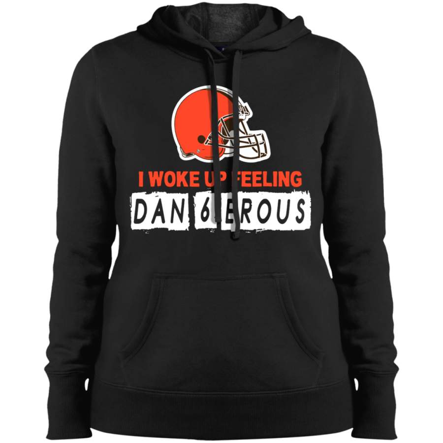 AGR Dangerous Baker Football Brown Ladies’ Pullover Hooded Sweatshirt