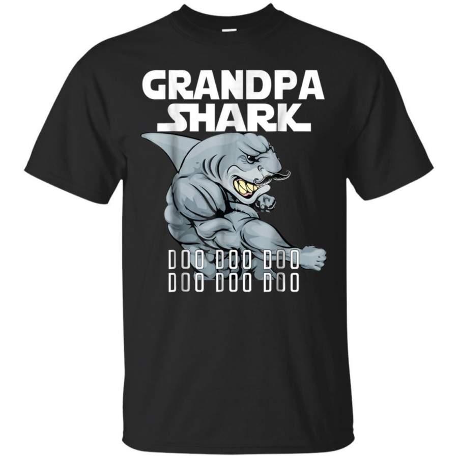 AGR Grandpa Shark Tshirt Doo Doo Doo  Fathers Day Gift Tee Jaq T-shirt