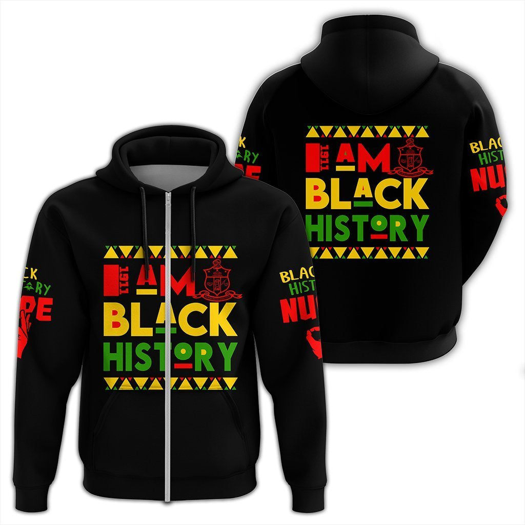 Greek Life Hoodie – Black History Kappa Alpha Psi Zip Hoodie