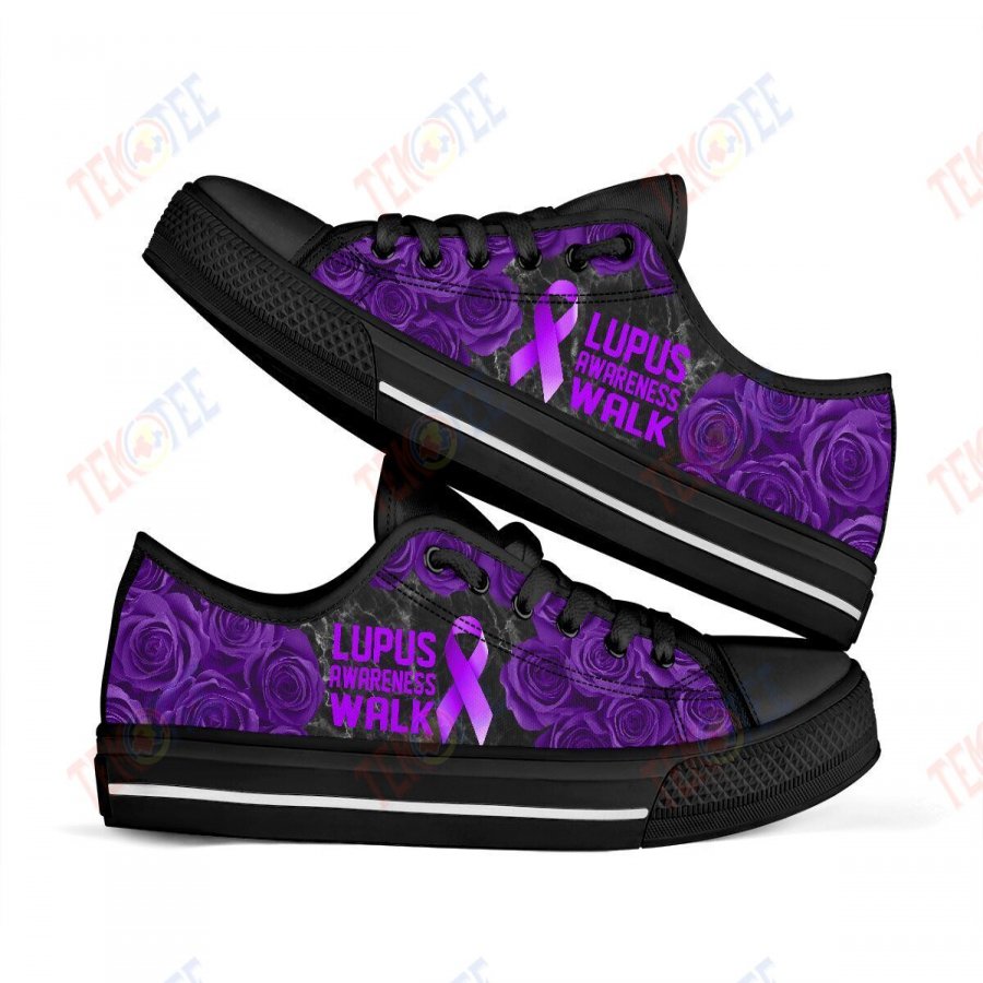 Mens Womens Lupus Awareness Walk Low Top Shoes Custom Print Footwear Convers Sneakers TMT875