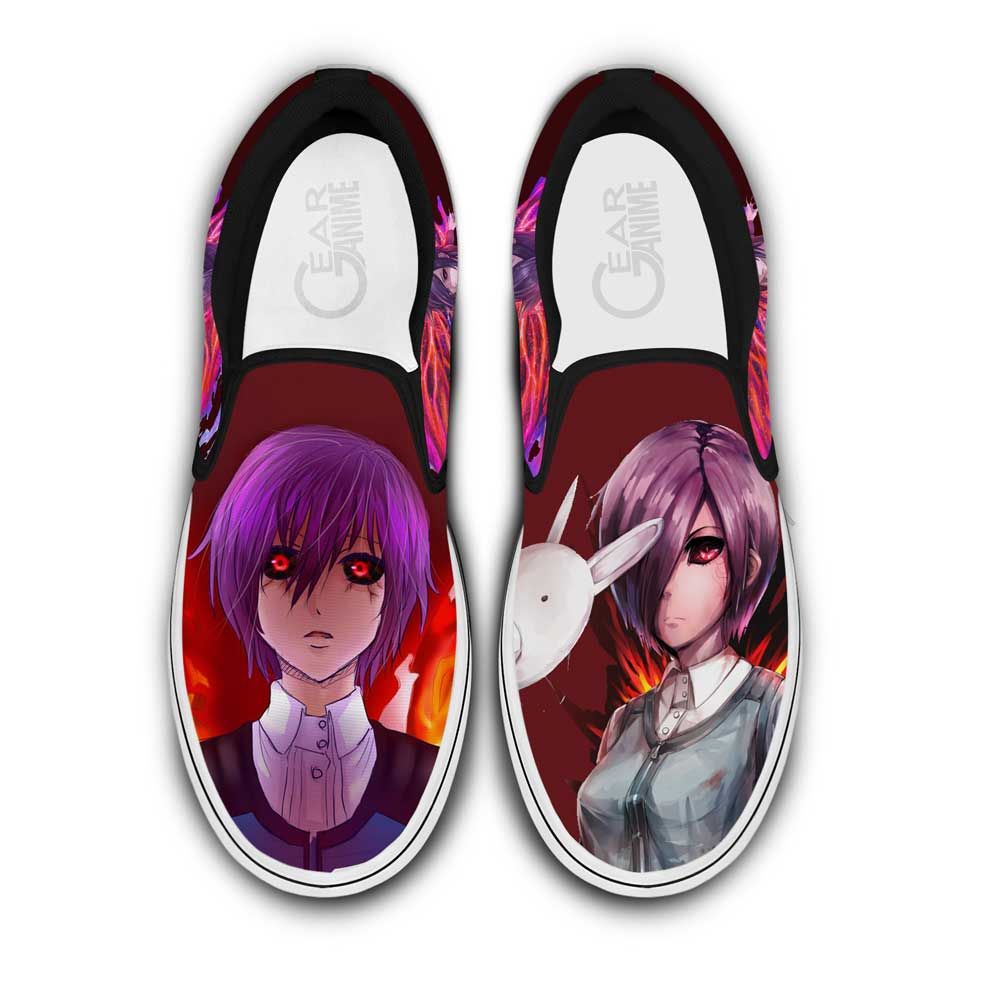 Touka Kirishima Slip On Sneakers Custom Anime Tokyo Ghoul Shoes Unisex Men Women