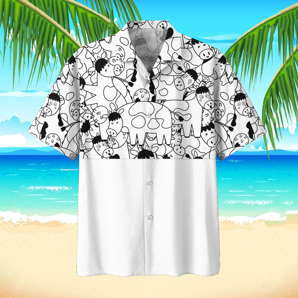 Cow Hawaii Beach Shirt 12 Ha34238