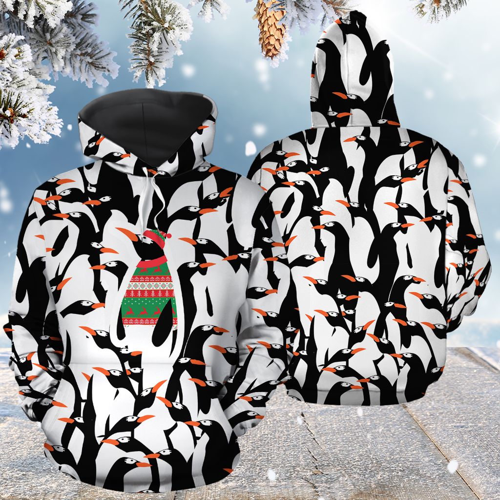 Penguin Christmas HZ111702 – All Over Print Unisex Hoodie