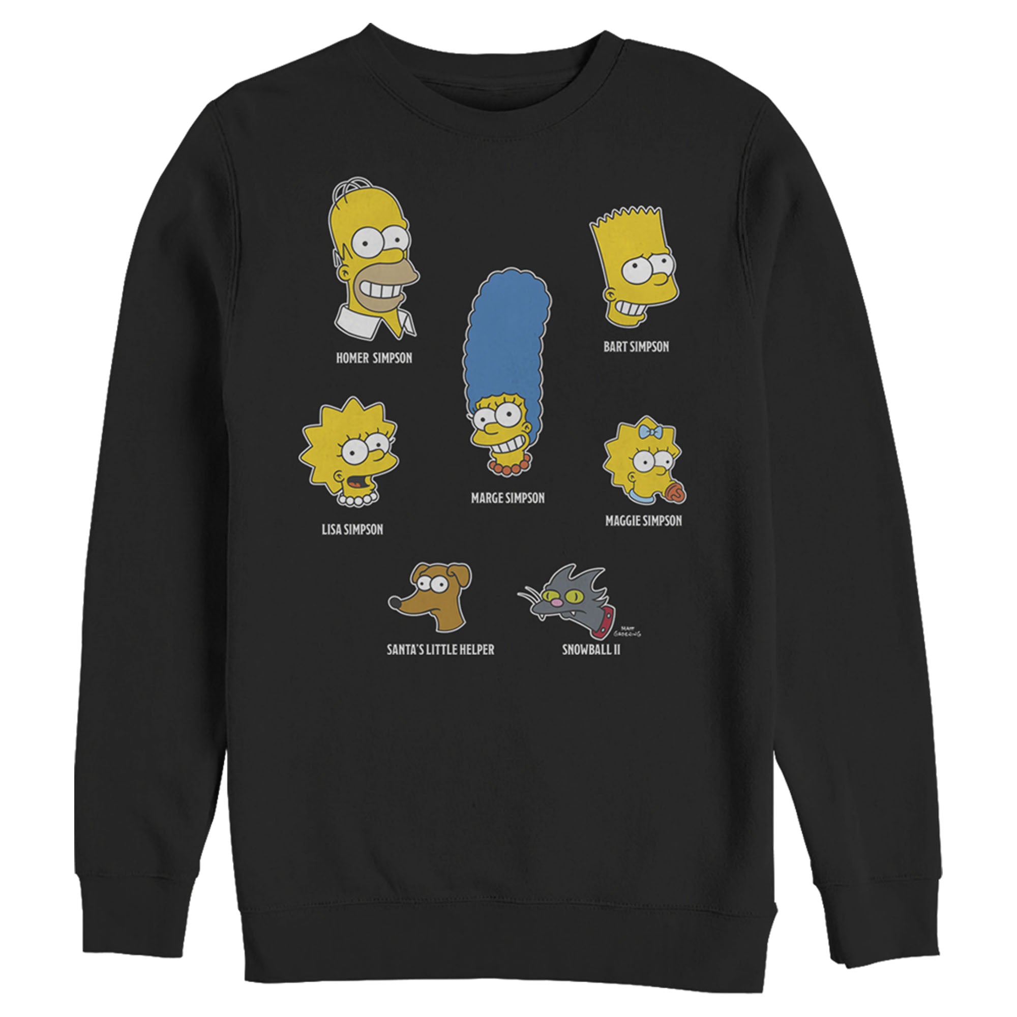 The Simpsons Men’S Family Faces  Sweatshirt