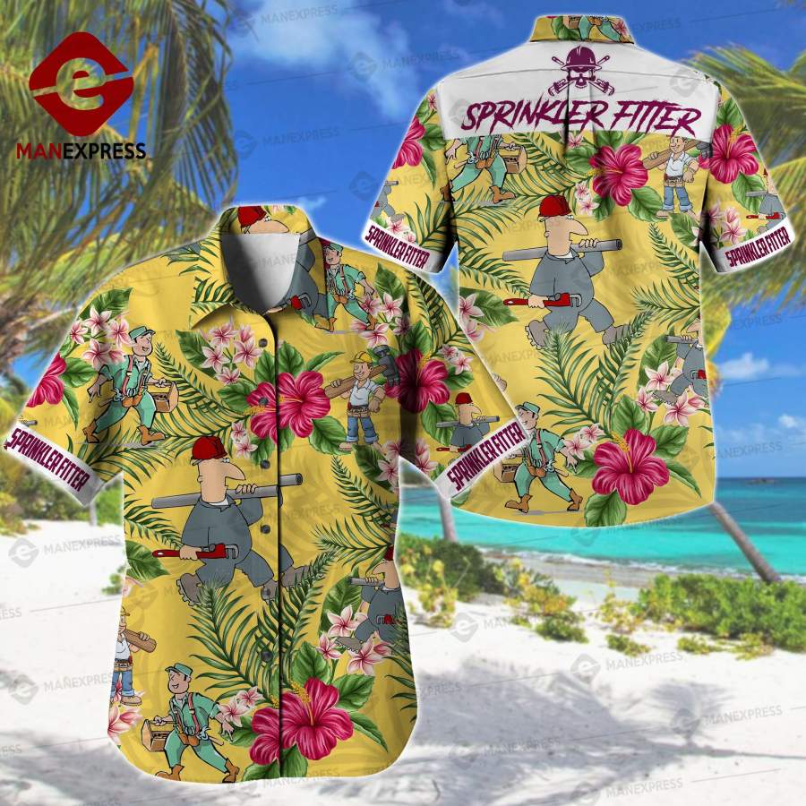 Sprinkler Fitter Printed Hawaiian Shirt Ha2560