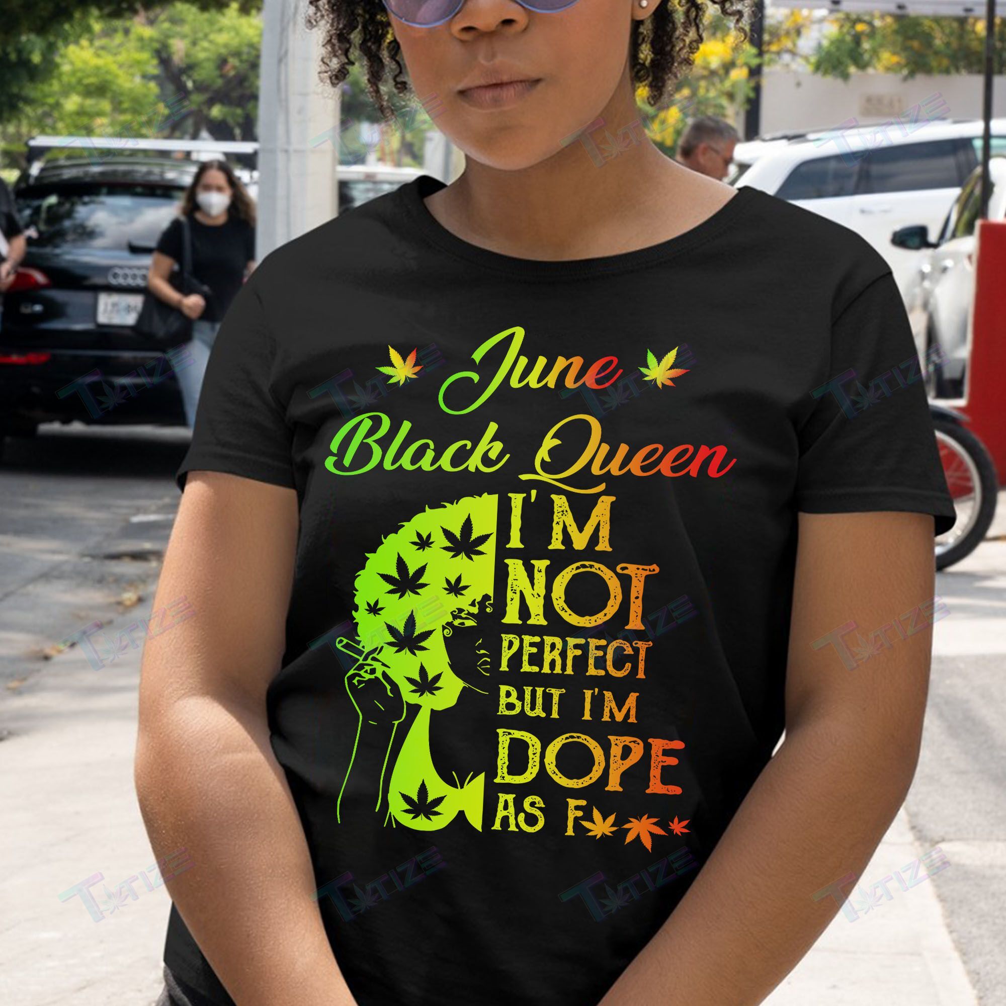 Weed Black Queen Dope June Graphic Unisex T Shirt, Sweatshirt, Hoodie Size S – 5Xl