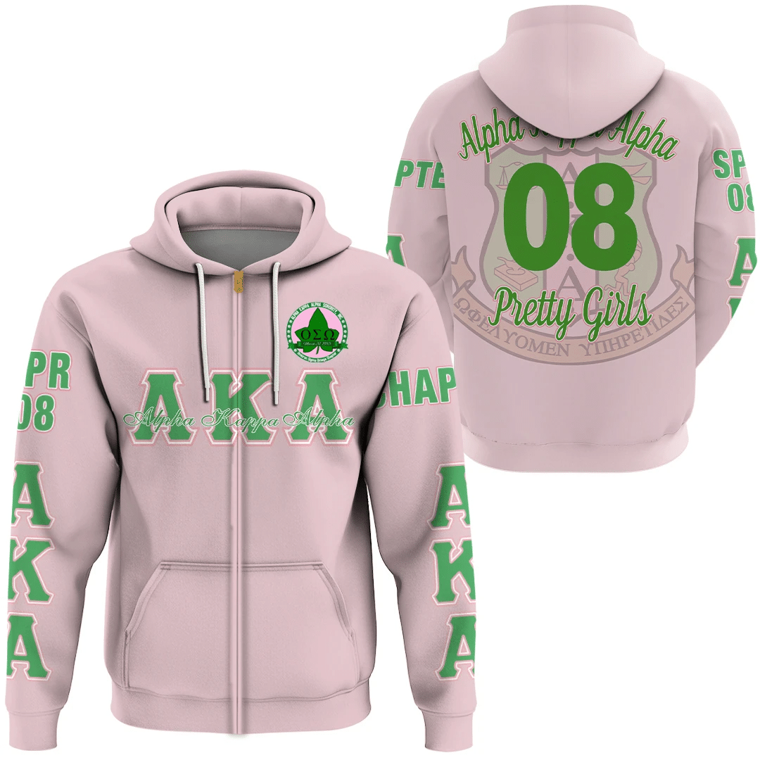 Africa Zone Hoodie – Alpha Kappa Alpha – Omicron Sigma Omega Chapter Zip Hoodie A7