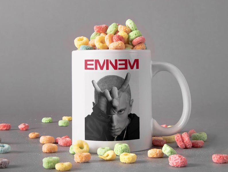 White Mug Eminem Horn Mug Rap Devil Mug Reddit Eminem Venom Mug Slim Shady Mug Marshall Bruce Mathers Mug Premium Sublime Ceramic Coffee Mug H99