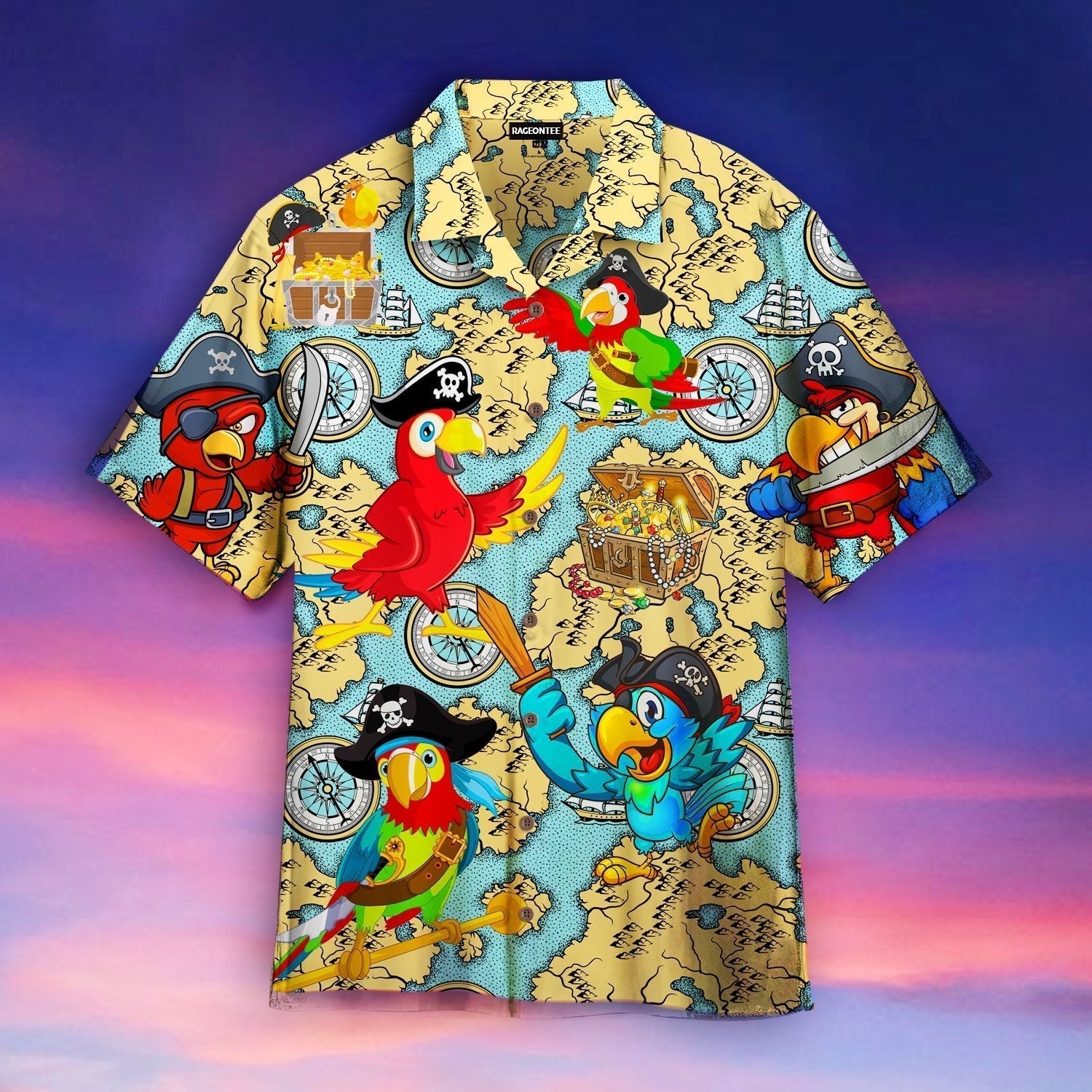 Amazing Pirate Parrots Hawaii Shirt For Men Women Ha6886