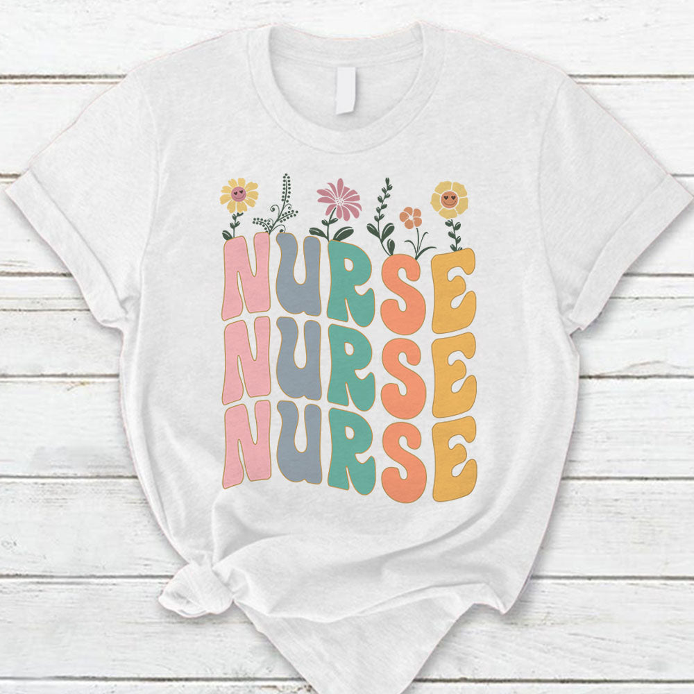 Nurse Flower Shirt, Nurse Life Shirt, Nurse Flower Face Shirt Hk10 Trhn