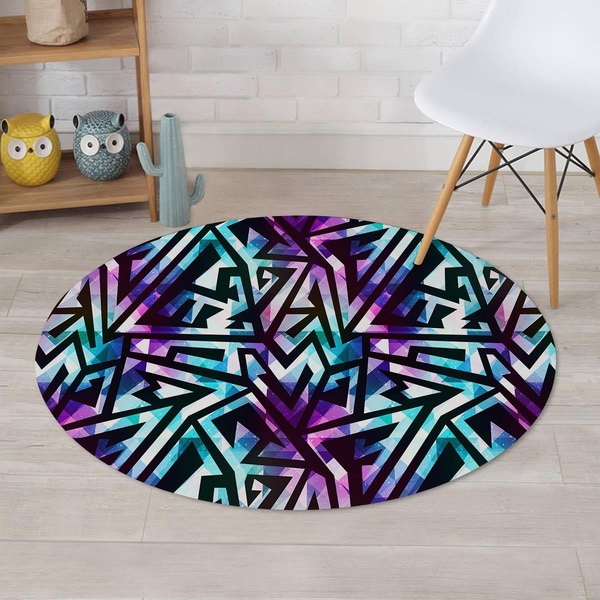 Galaxy Geometric Round Rug