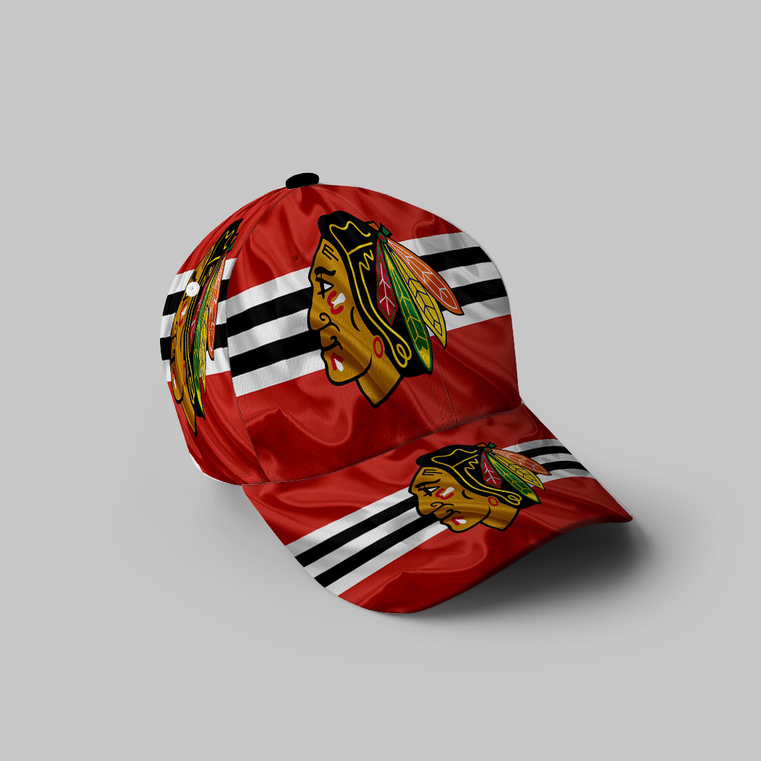 Chicago Blackhawks Emblem Texture6 3D Printing Baseball Cap Classic Hat