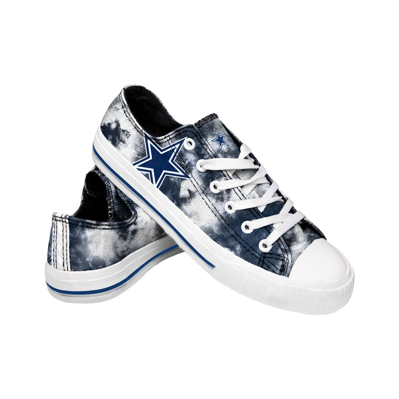 Dallas Cowboys NFL Womens Low Top Tie-Dye Canvas Shoes