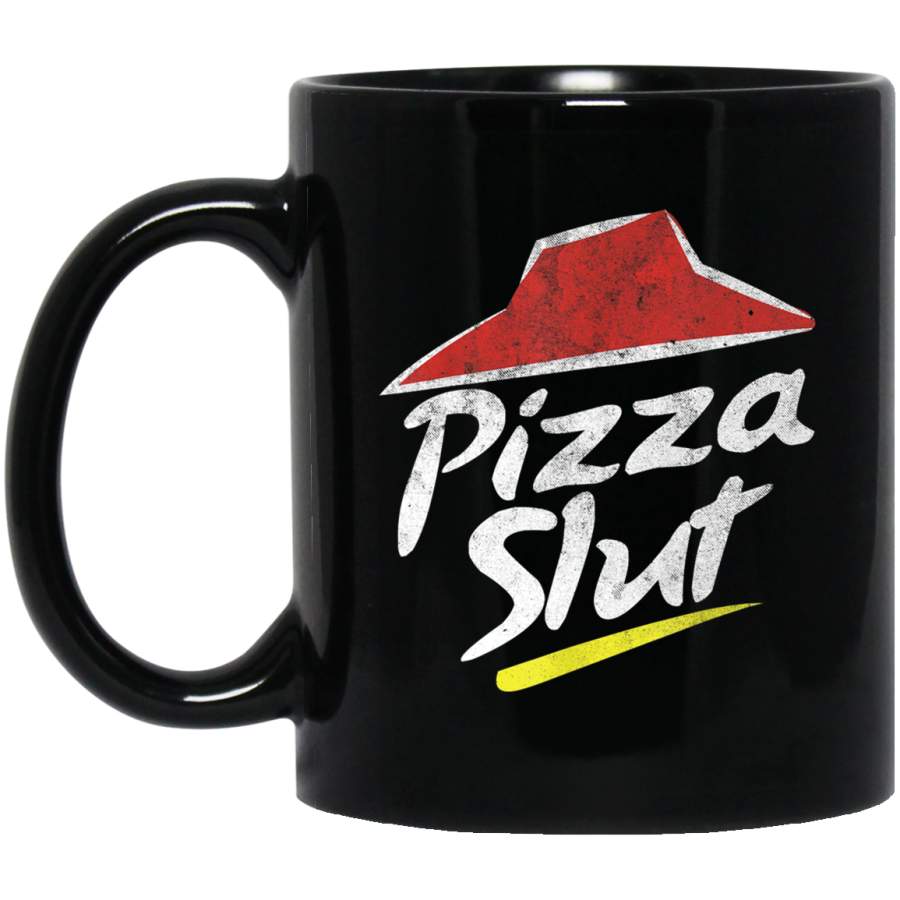 Vintage Pizza Slut – Pizza Slu Black Mug