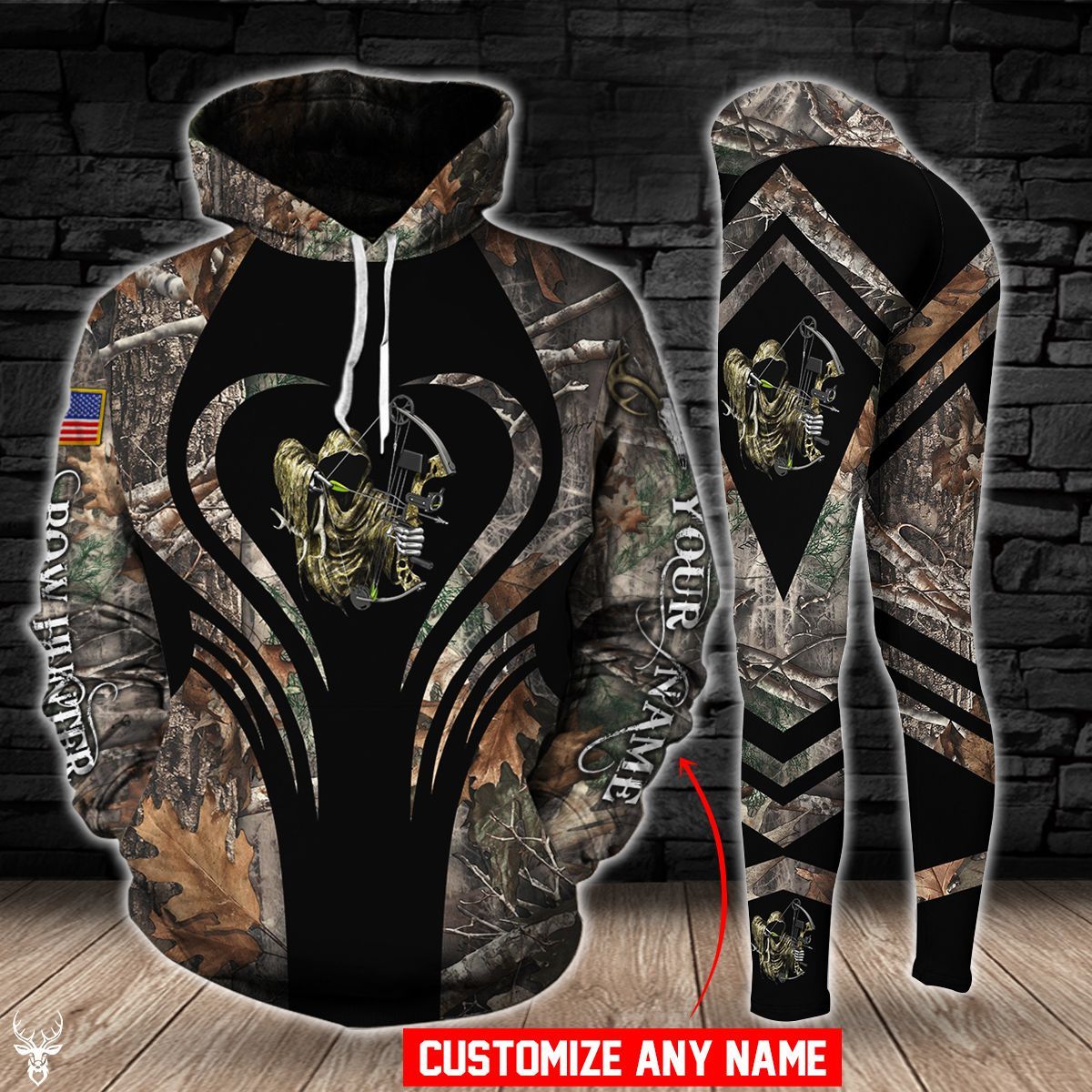 TJJ122012C02RY BOW HUNTER HOODIE CUSTOM NAME HOODIE LEGGING QQ