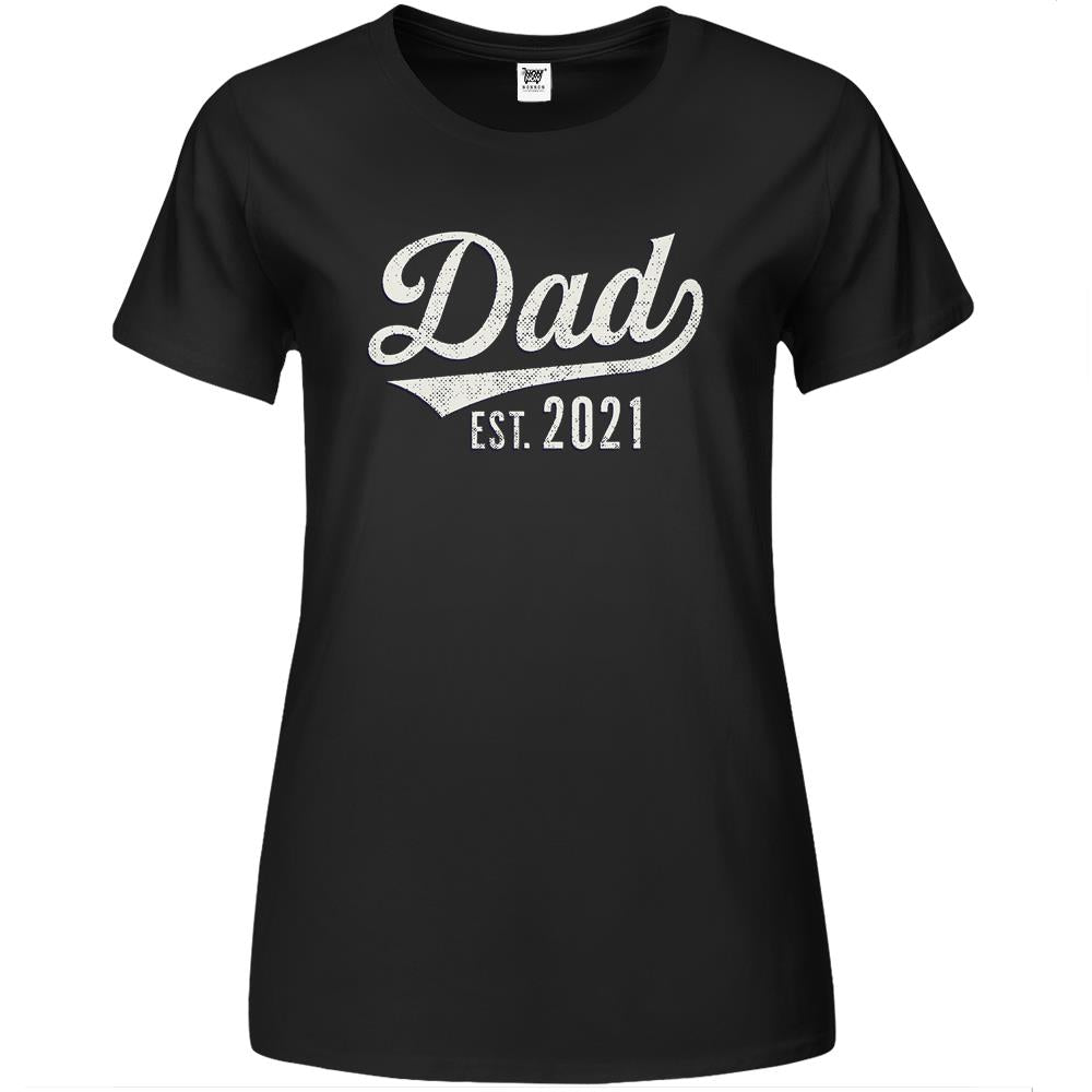 Vintage Mens Tee For Dad Est. 2021 Retro Sporty With Baseball Logo Style Father’s Day Daddy Choice Premium Womens Tshirts