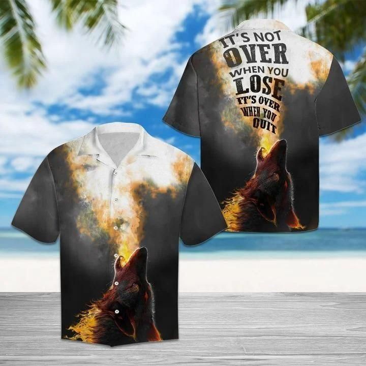 Wolf It Not Over Tropical Aloha Hawaiian Shirt Colorful Short Sleeve Summer Beach Casual Shirt For Men And Women