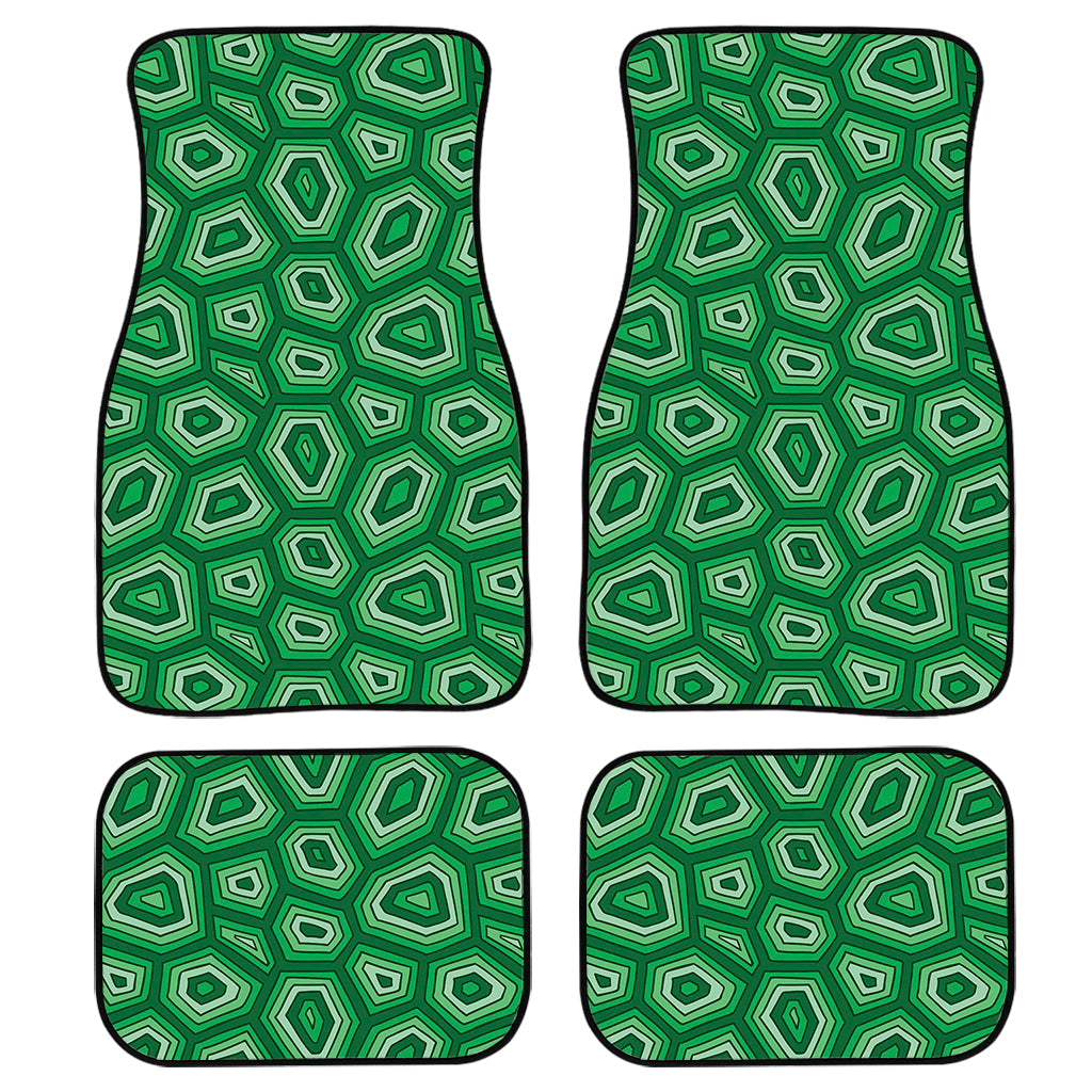 Sea Turtle Shell Pattern Print Front And Back Car Floor Mats, Front Car Mat