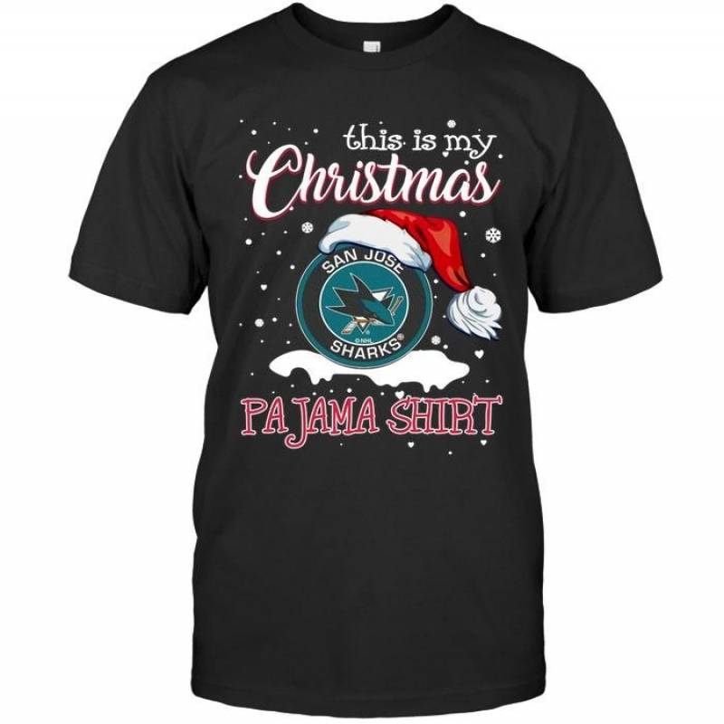 This Is My Christmas San Jose Sharks Pajama Shirt T Shirt