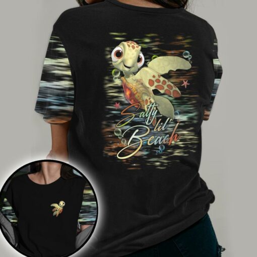 Salty Lil’ Beach Turtle New 3D All Over Printed Shirts For Turtle Lovers, Gift For Men And Women Turtle Lovers Shirts