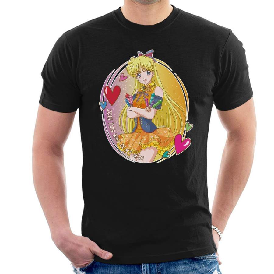 Happy New Year Minako Sailor Venus Sailor Moon Men’s T-Shirt
