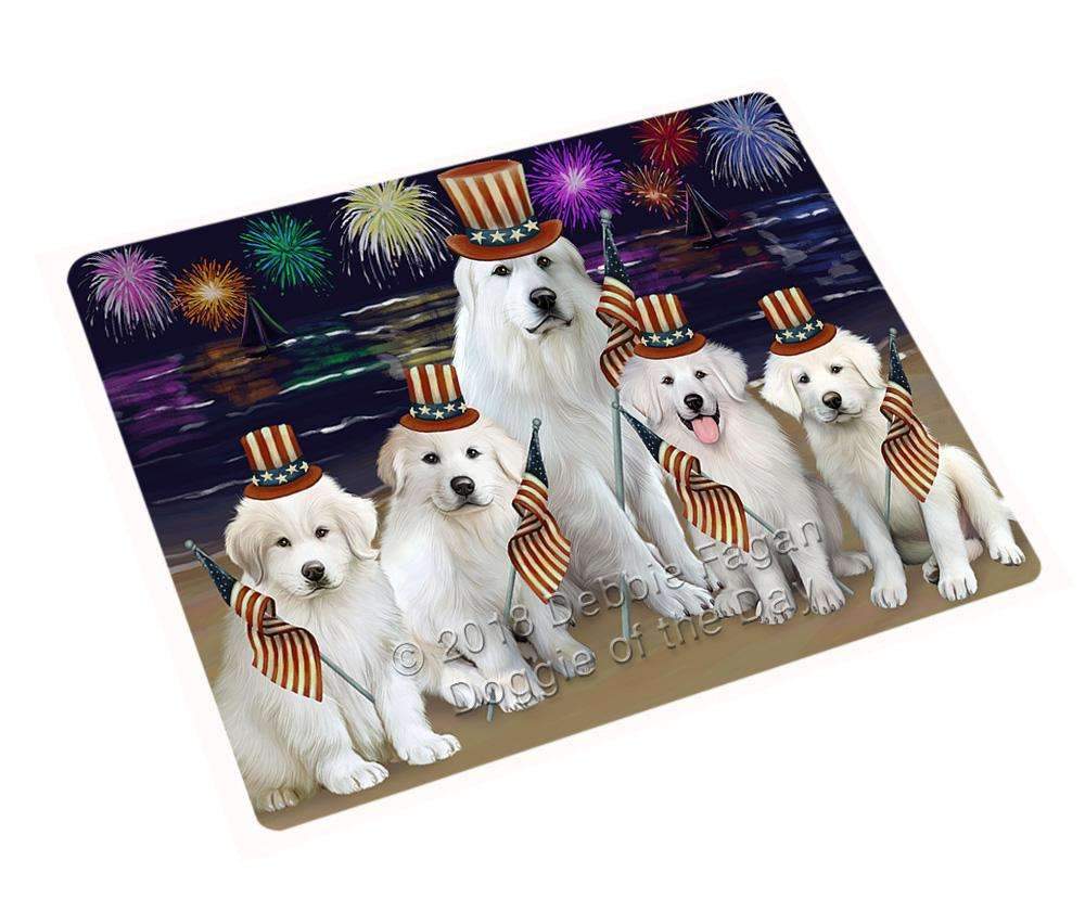 4Th Of July Independence Day Firework Great Pyrenees Dog Blanket Blnkt85161