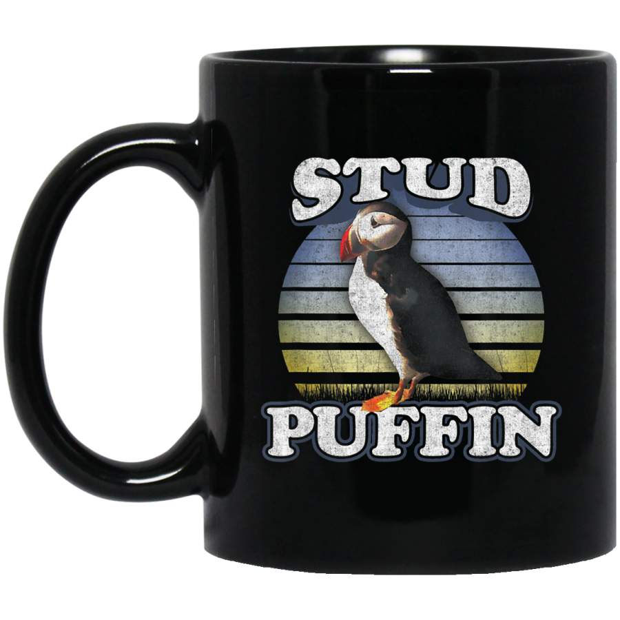 Stud Puffin Stud Muffin Pajamas Vintage Retro Coffee Mug