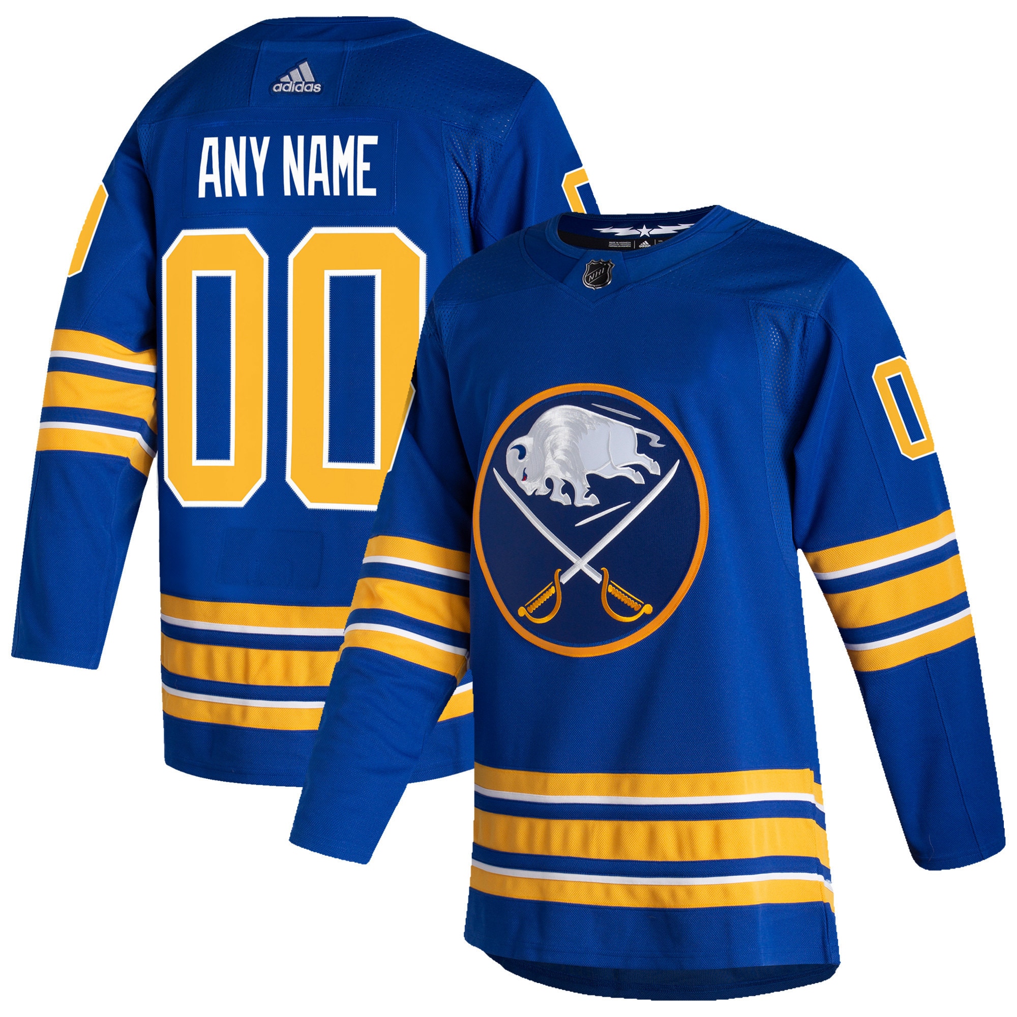 Men's Buffalo Sabres adidas Royal 2020/21 Home Authentic Custom Jersey