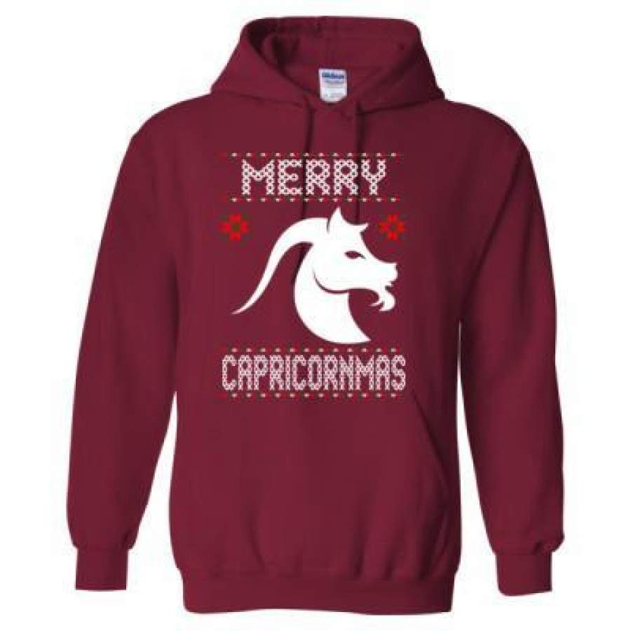 AGR Merry Capricornmas Ugly Christmas Sweater – Heavy Blend™ Hooded Sweatshirt