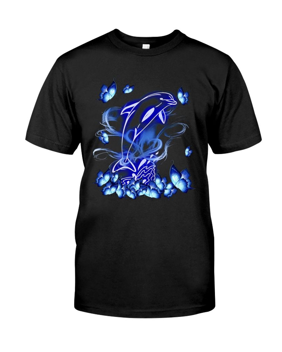 Dolphin Blue Butterfly Fb Classic T-Shirt