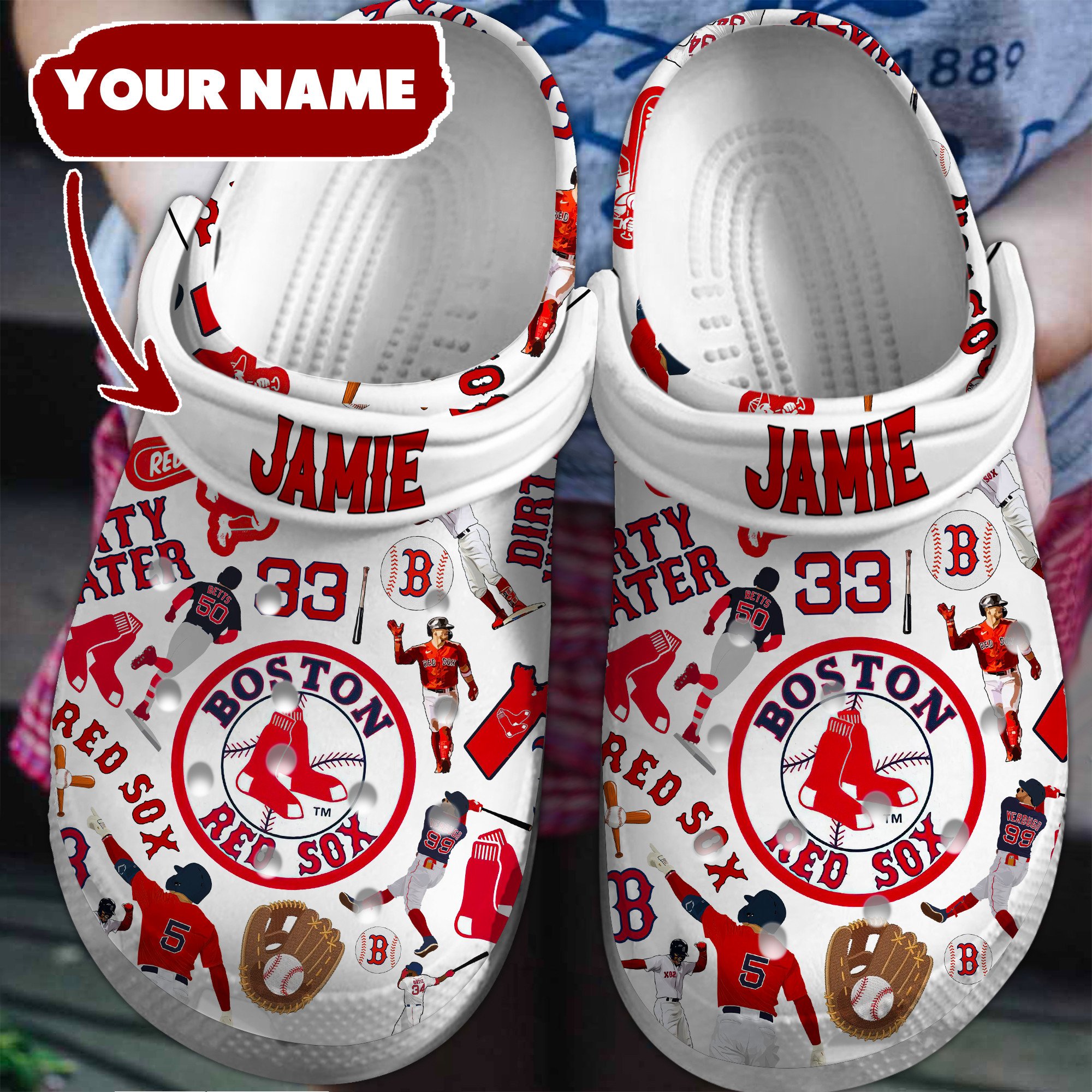 Boston Red Sox MLB Sport Crocss Clogs Crocband Shoes Comfortable For Men Women and Kids