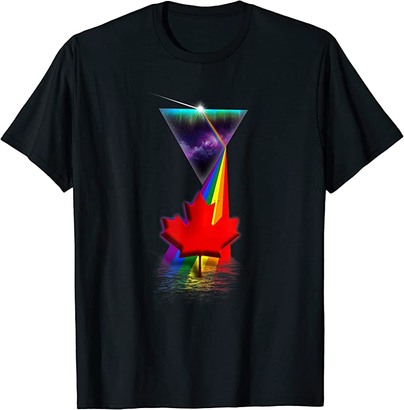 Vintage Retro Prism Maple Leaf T-Shirt