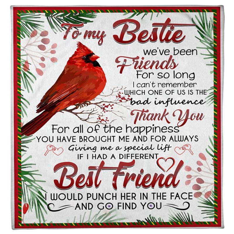 To my bestie we’ve been friends for so long cardinal fleece blanket – maria