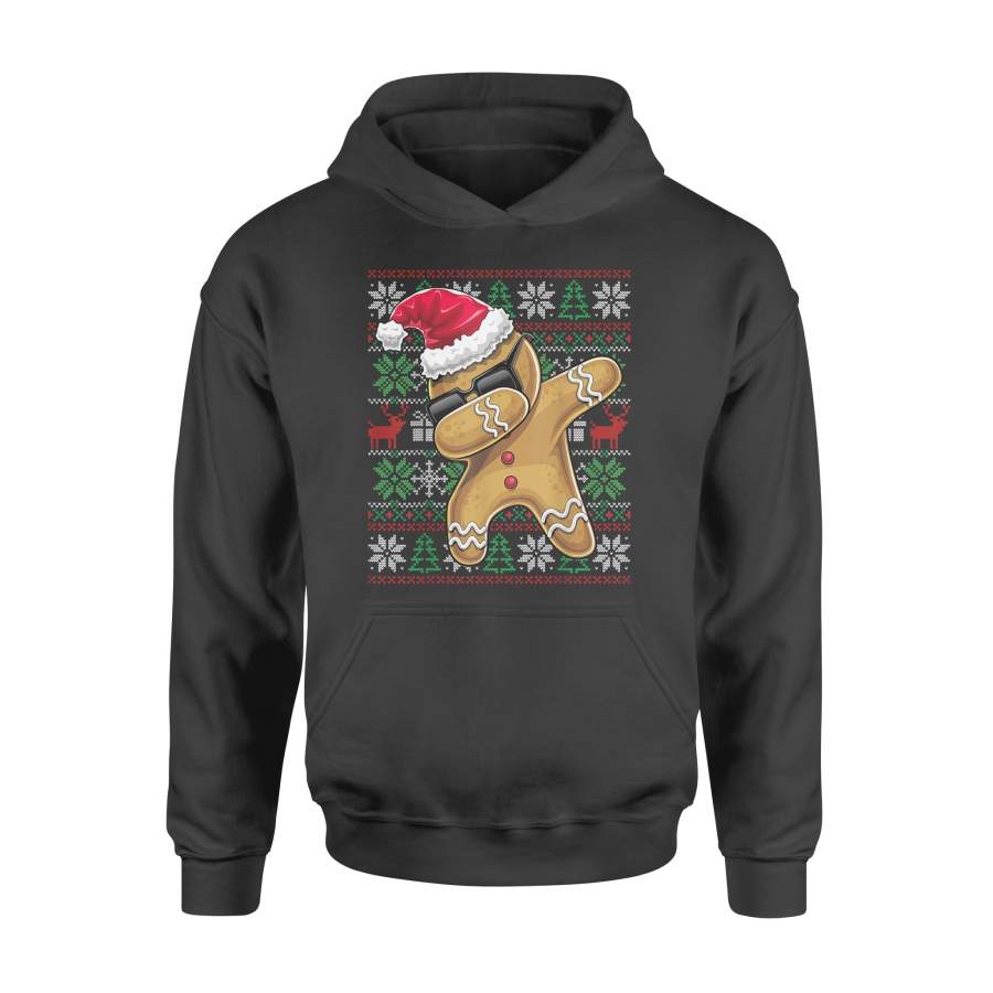 Dabbing Gingerbread Ugly Sweater Christmas T Shirt – Standard Hoodie