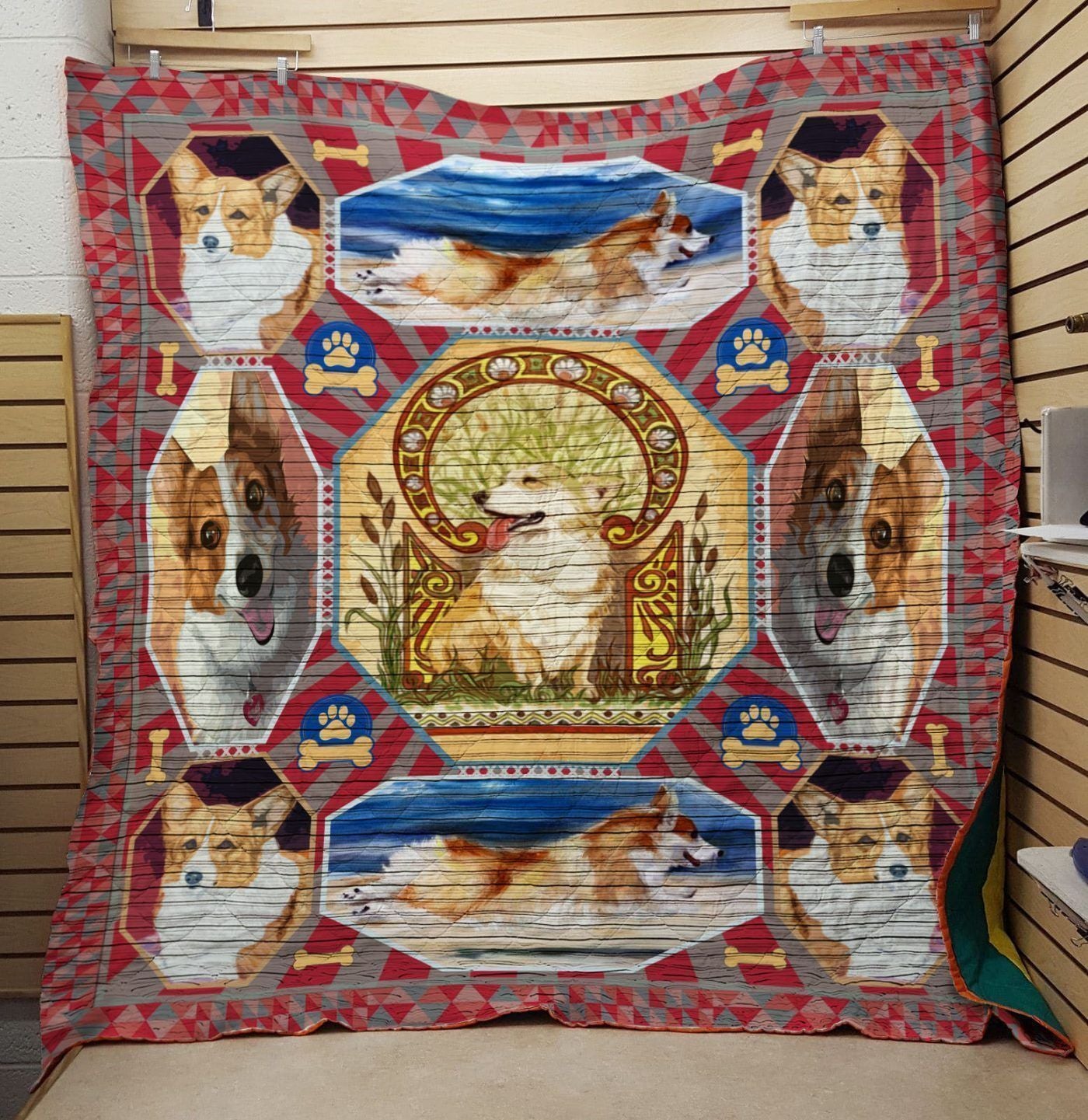 Corgi Smile LTK344 3D Customized Quilt