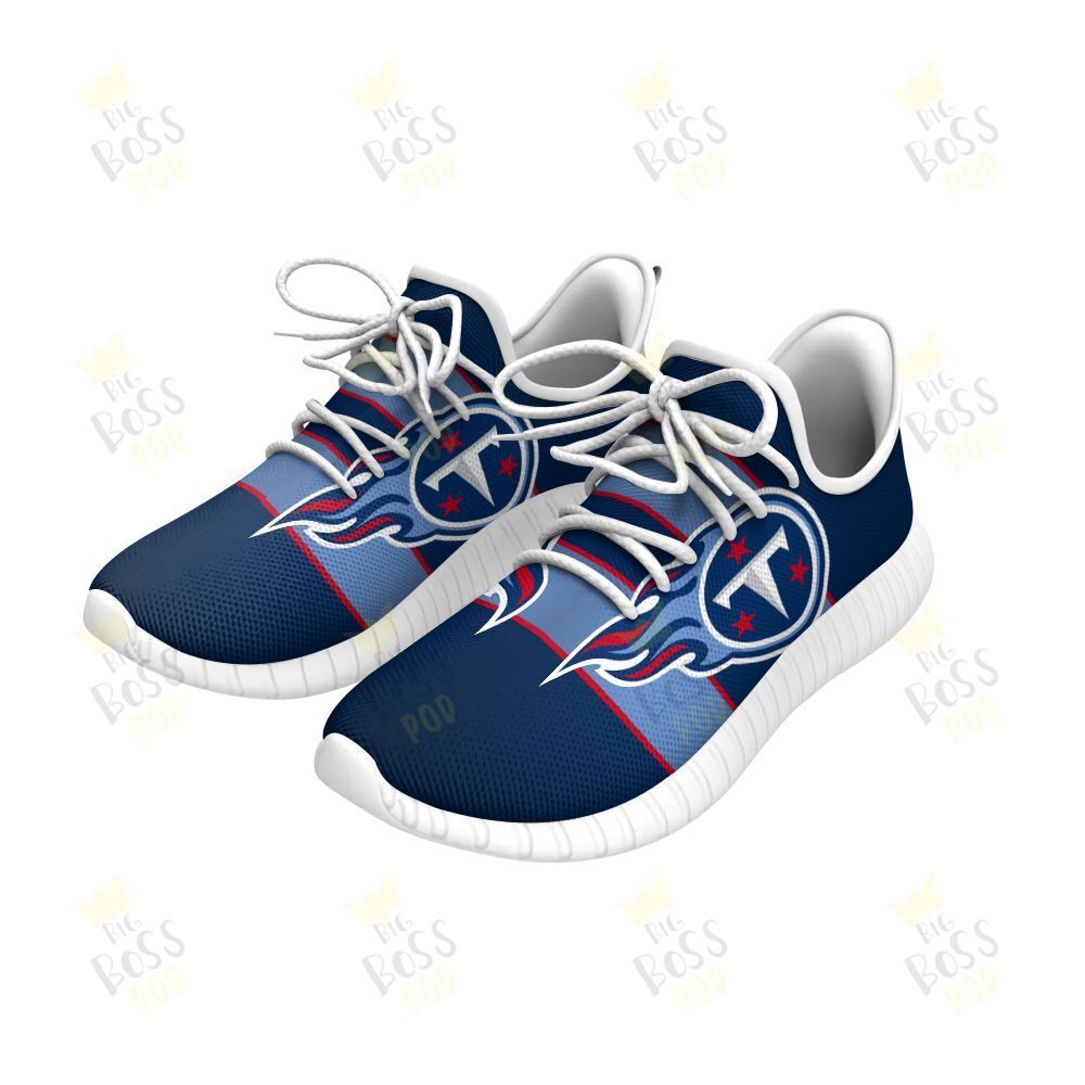 Tennessee Titans Blue Gradient Color Team Logo Gift For Titans Fans Sport Running Sneakers Shoes