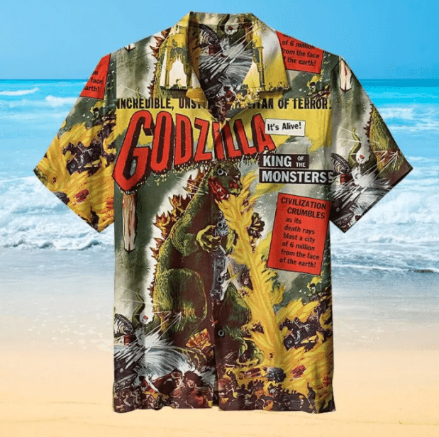 Godzilla King Of Monsters For Man And Woman Print Short Sleeve Hawaii Shirt Ha80263