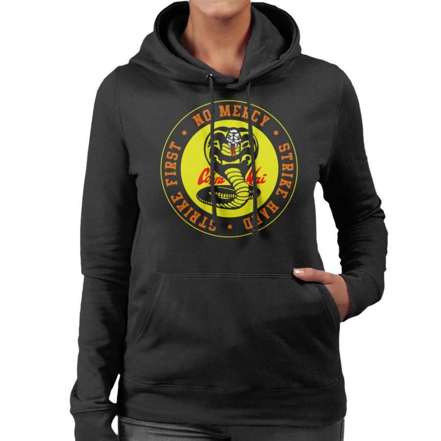 Cobra Kai Snake Logo No Mercy Women’s Hooded Sweatshirt