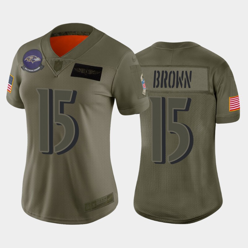 Womens Baltimore Ravens Marquise Brown Camo 2019 Salute To Service Limited Jersey